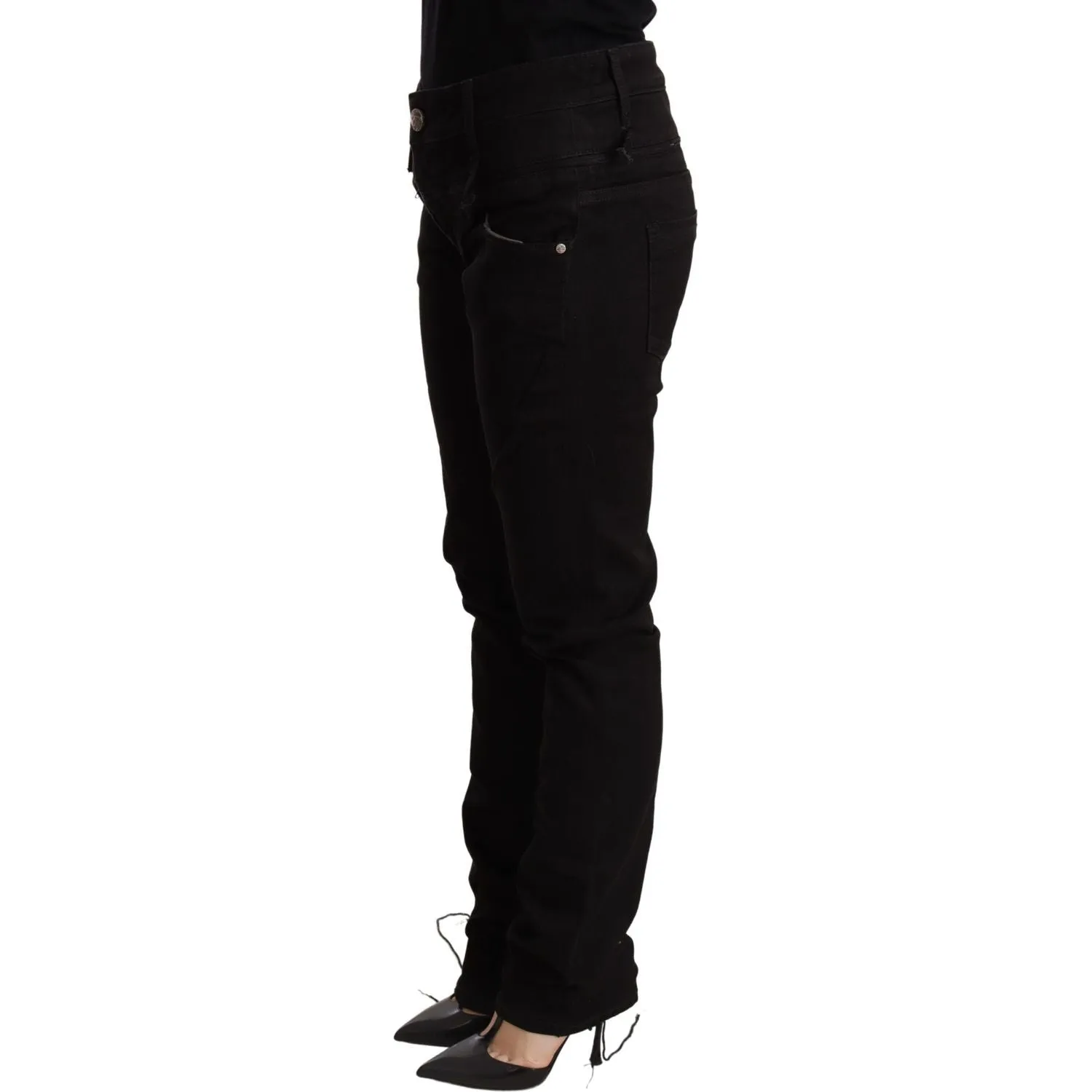 Acht Chic Low Waist Skinny Black Denim