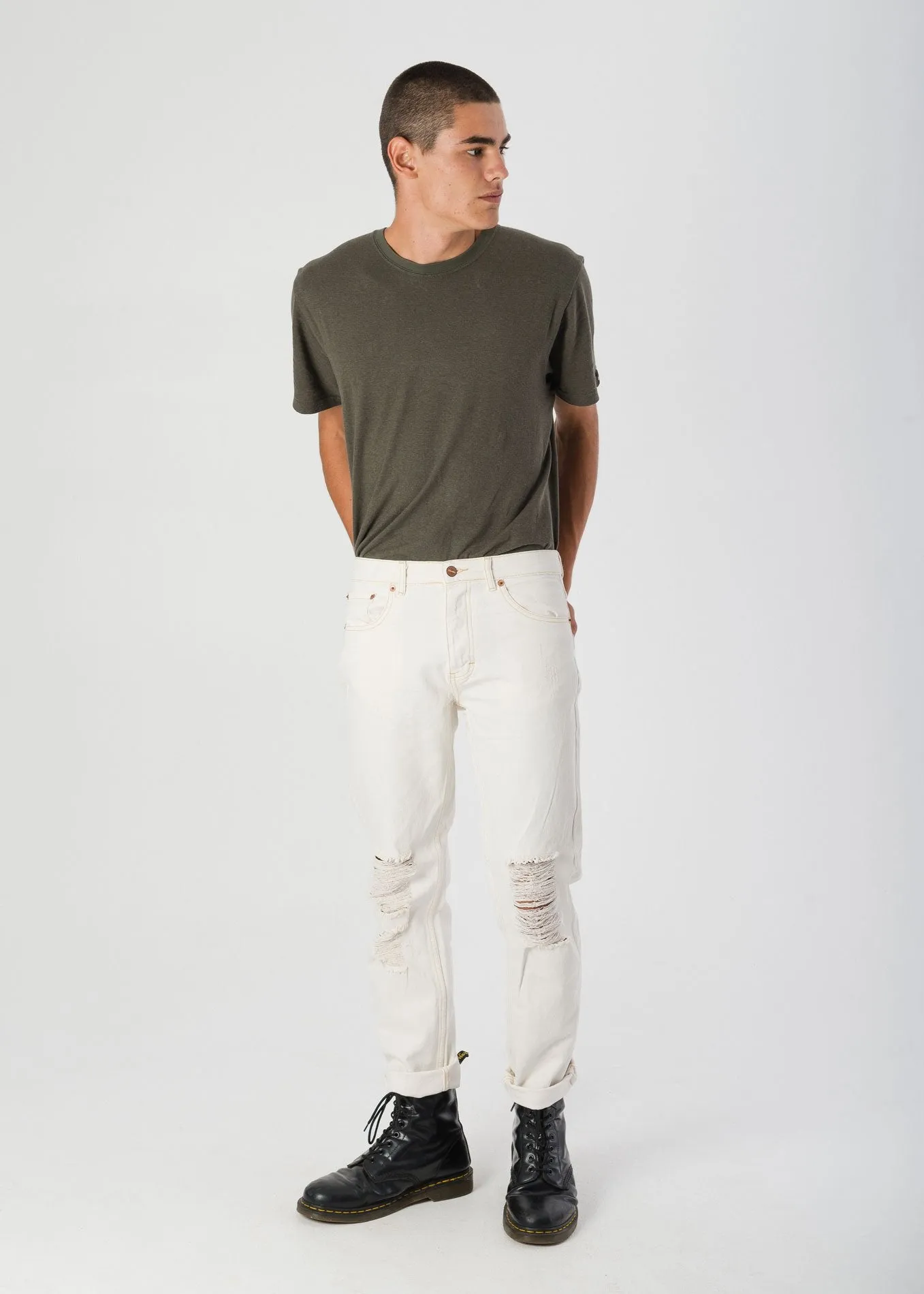 Afends Mens Deadbeat Washed Up - Slim Fit Denim