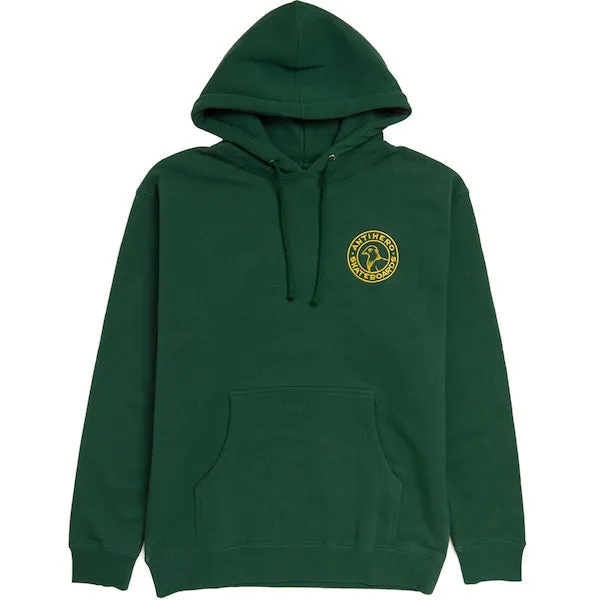 Anti Hero Basic Pigeon Round Emb Hoodie Dark Green/Gold