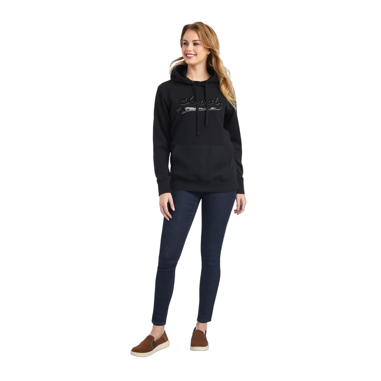 Ariat Women's Black Real Sequin Logo Hoodie