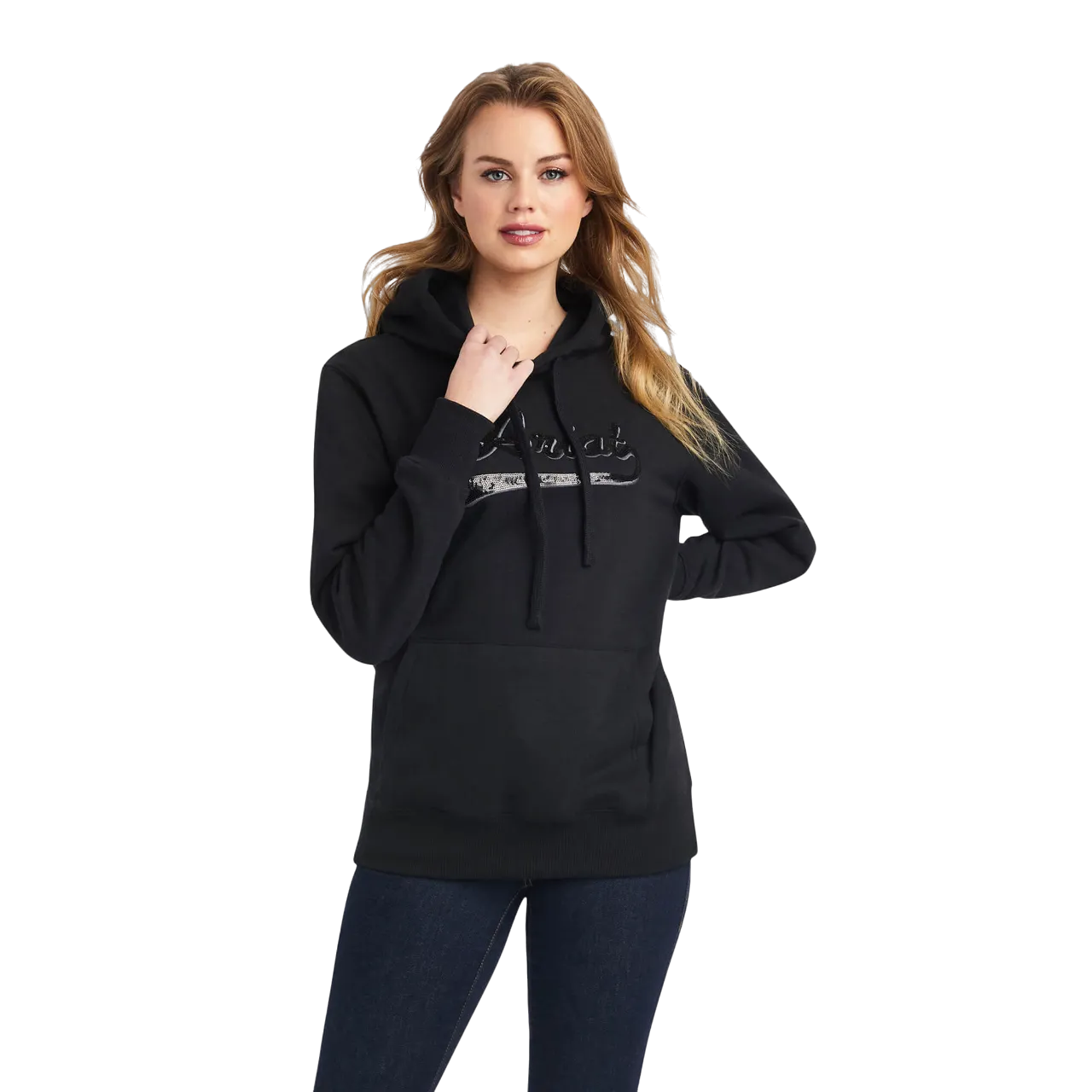 Ariat Women's Black Real Sequin Logo Hoodie