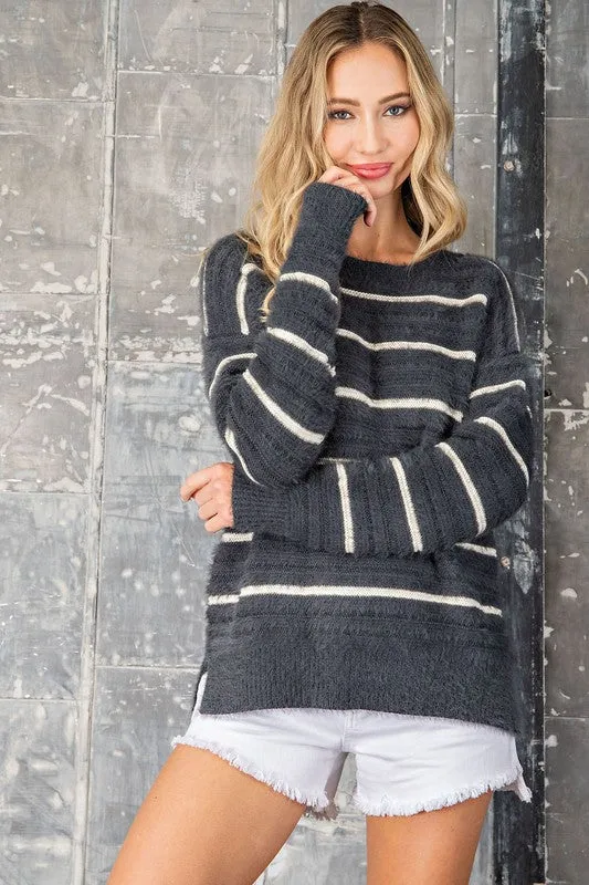 Charcoal Stripe Sweater