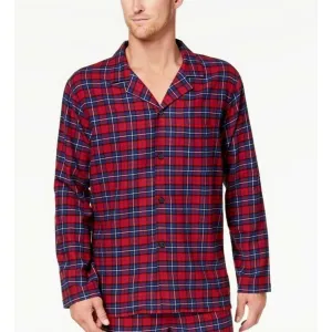 CLUB ROOM MEN'S 2 PC FLANNEL PAJAMA SET, RED/BLUE SM, NWT, $65