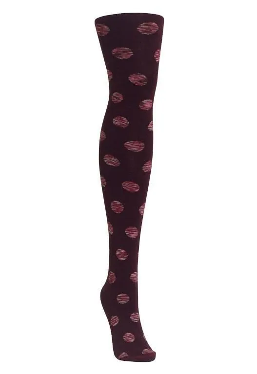 Dotted Blend Opaque Cotton Sweater Tights