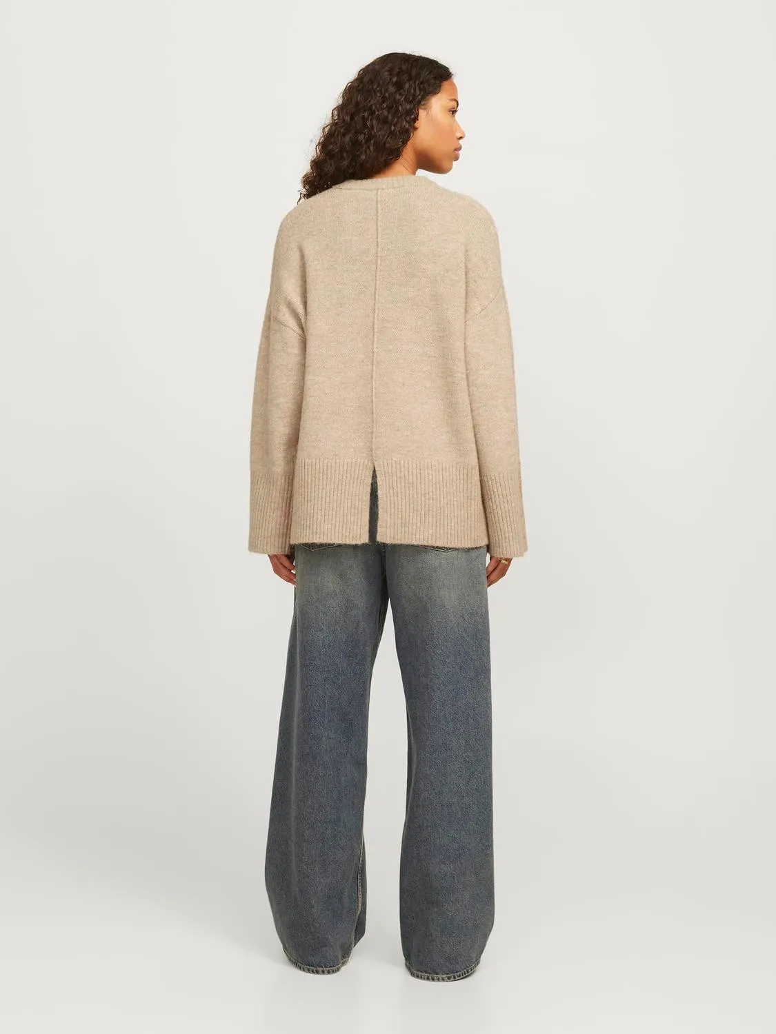 Dropped Shoulder Wool Pullover