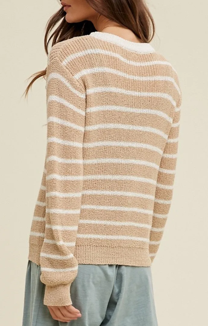 Emaline Taupe "Beach Babe" Sweater