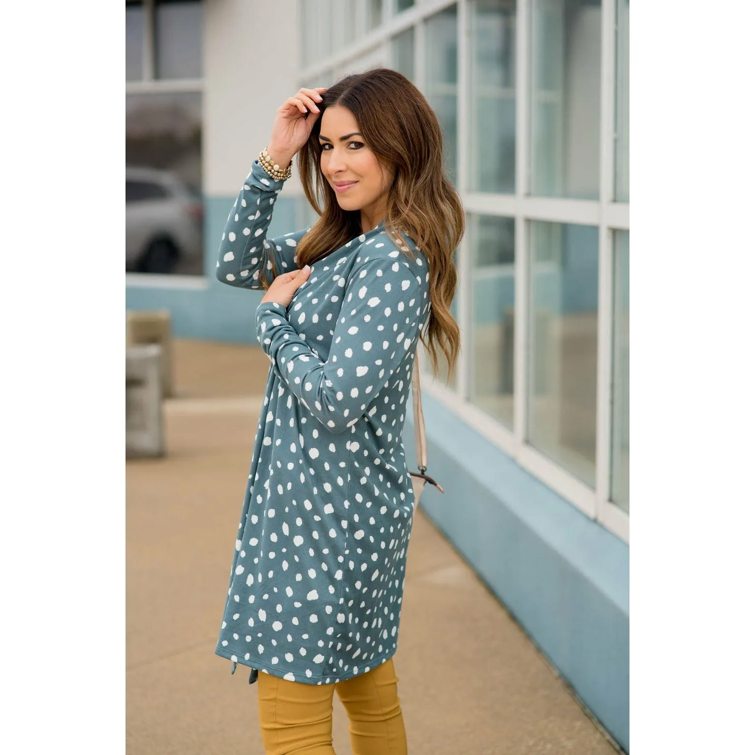 Flowy Lightweight Cheetah Tunic Cardigan