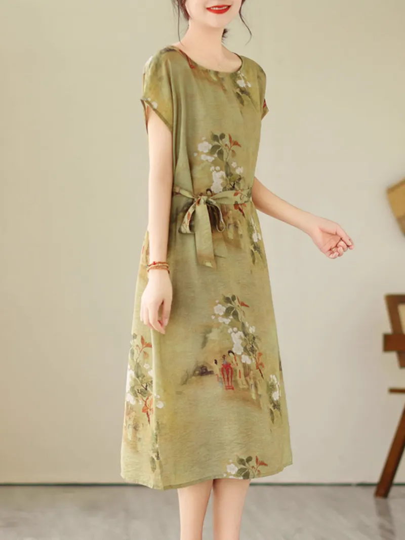 Flowy Lightweight Loose Midi Dress