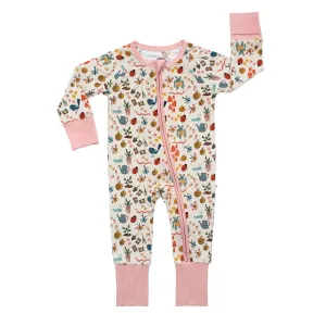 Garden Friends Bamboo Baby Pajamas - Convertible