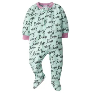 Gerber® Baby Girls Love Fleece Pajamas