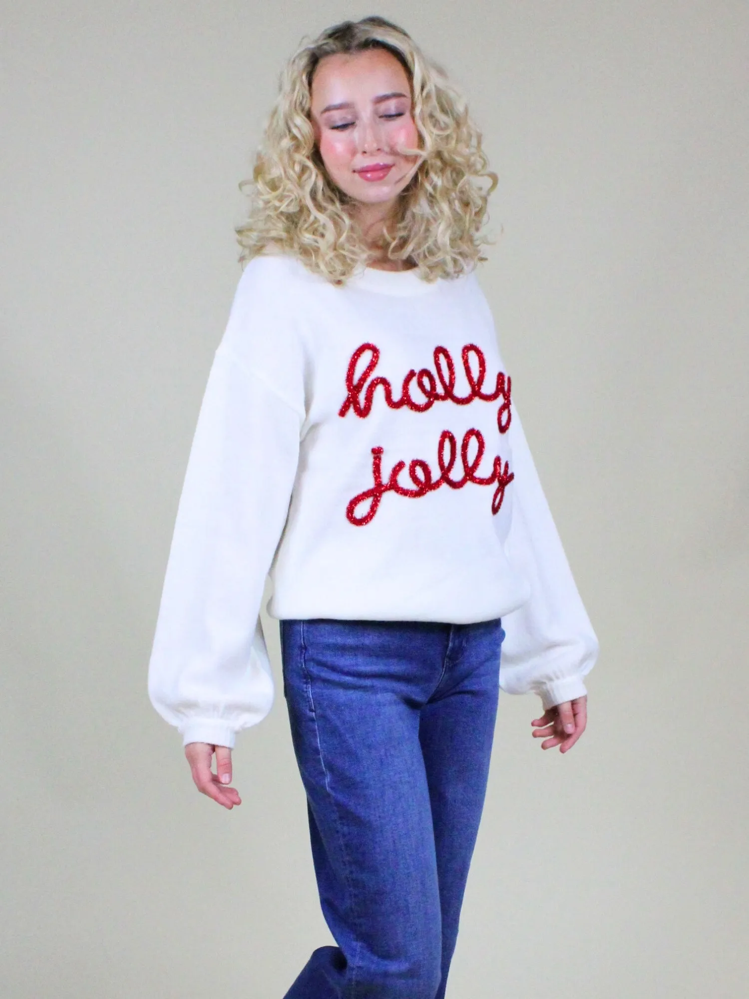 Holly Jolly Tinsel Sweater