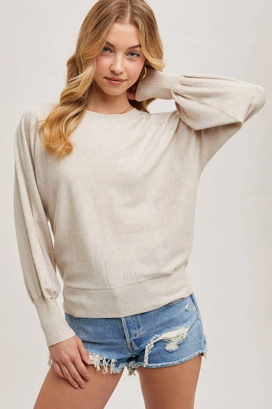 Ivory Lightweight Pullover Sweater