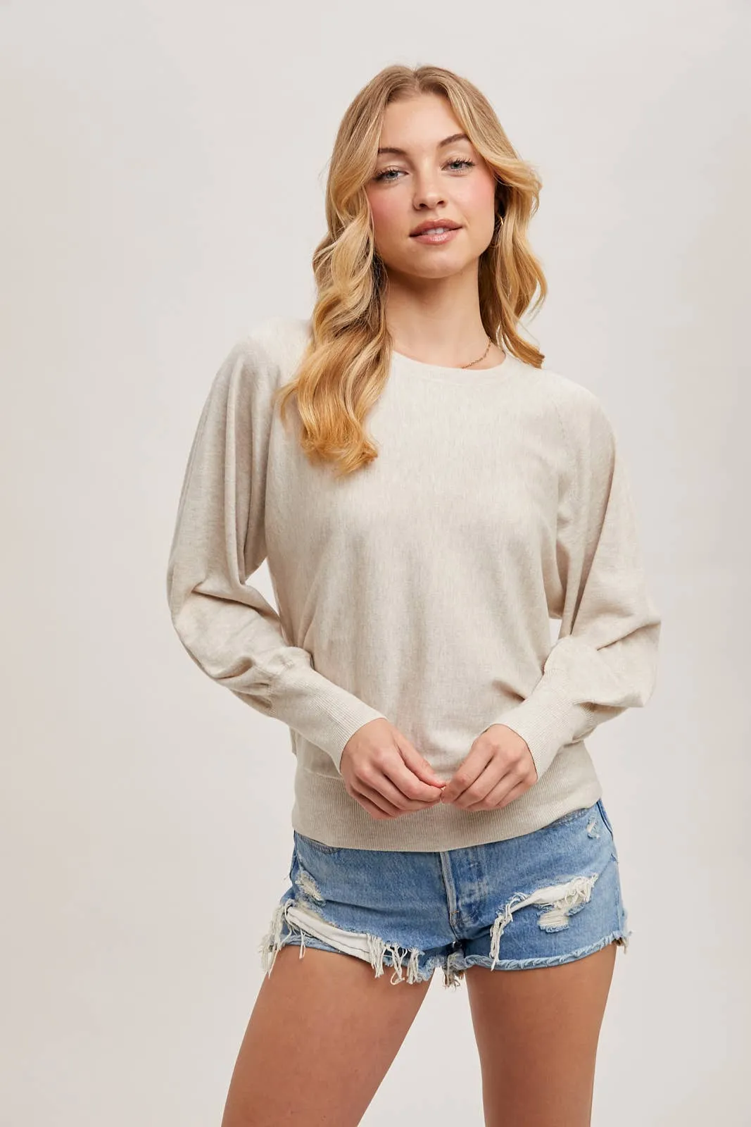 Ivory Lightweight Pullover Sweater