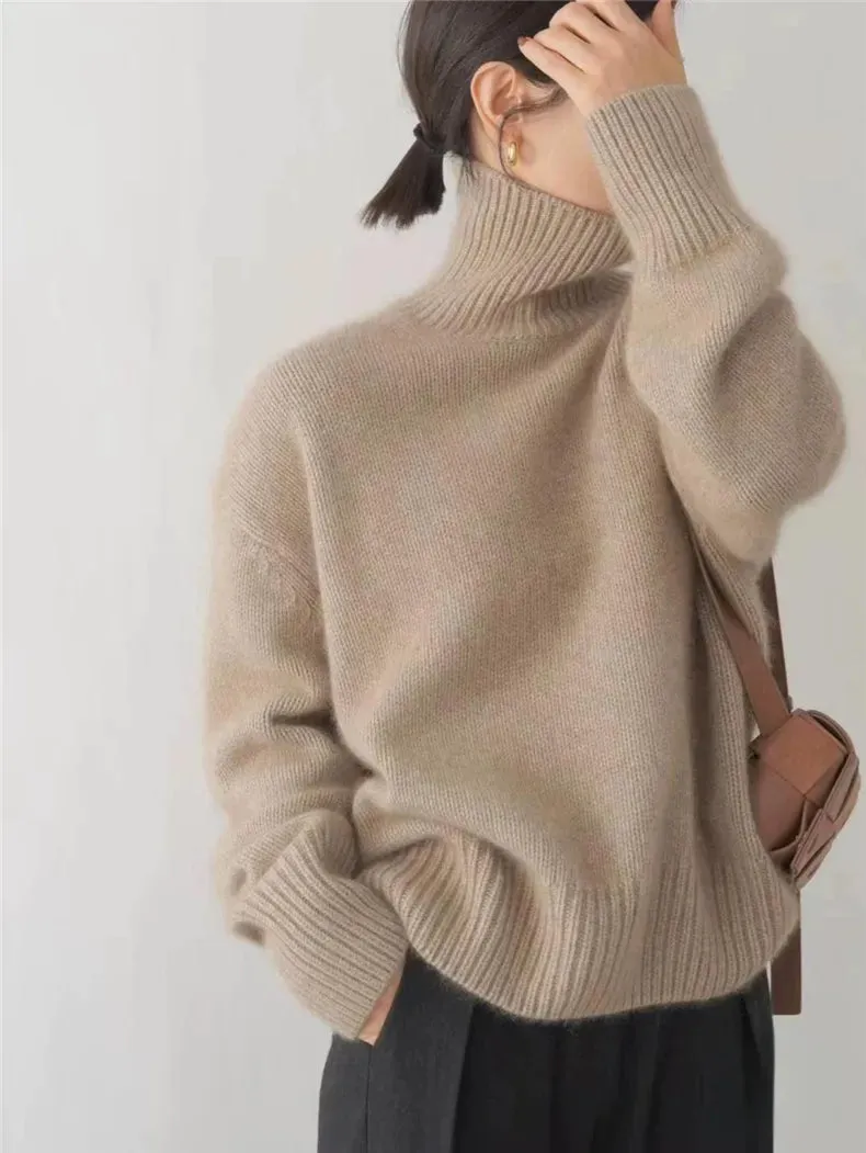 Ivyshape | Cozy Knit Turtleneck Jumper