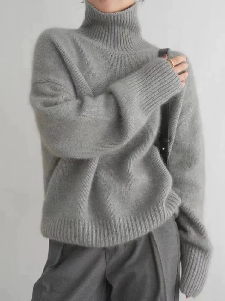 Ivyshape | Cozy Knit Turtleneck Jumper