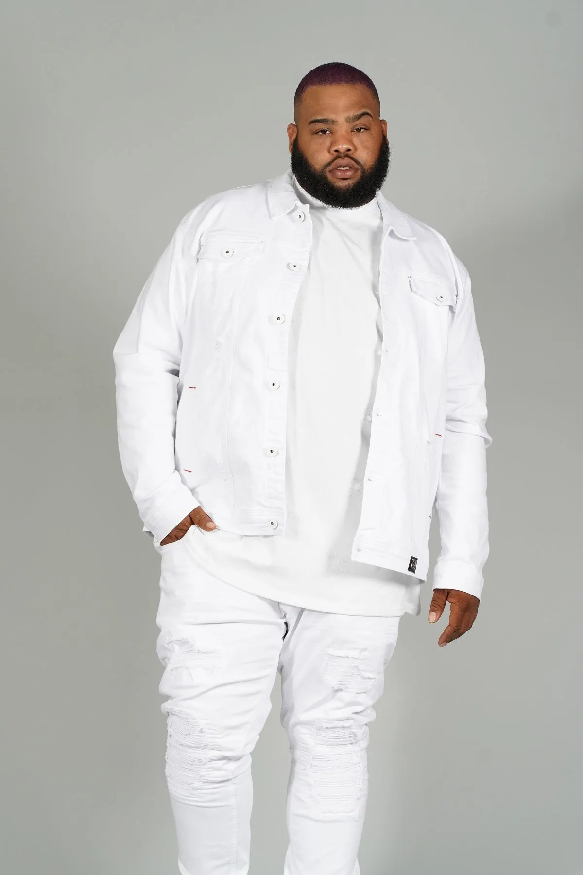 M1026 Core Denim Jacket - White