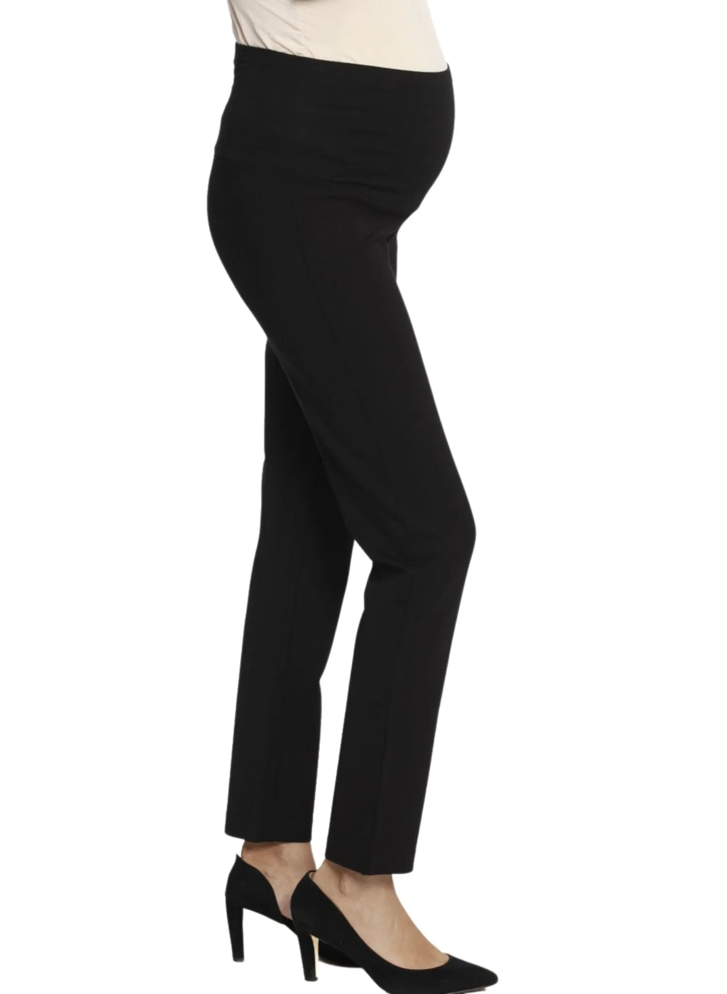 Maternity Fitted Work Pants - Black