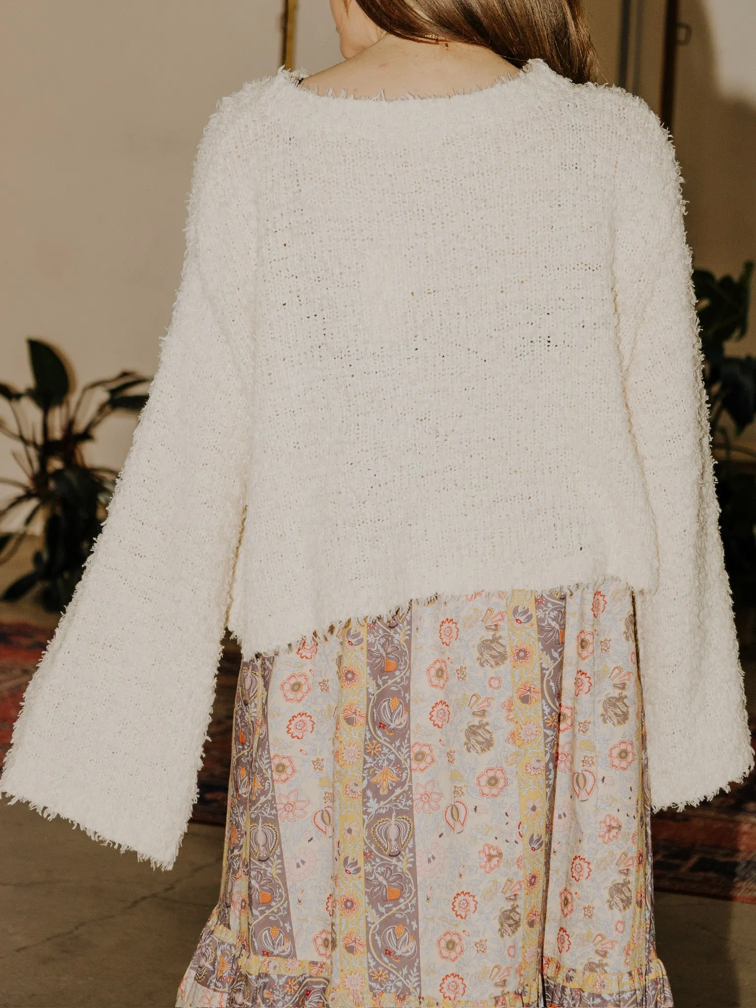 Maybell Sweater Top - Ivory