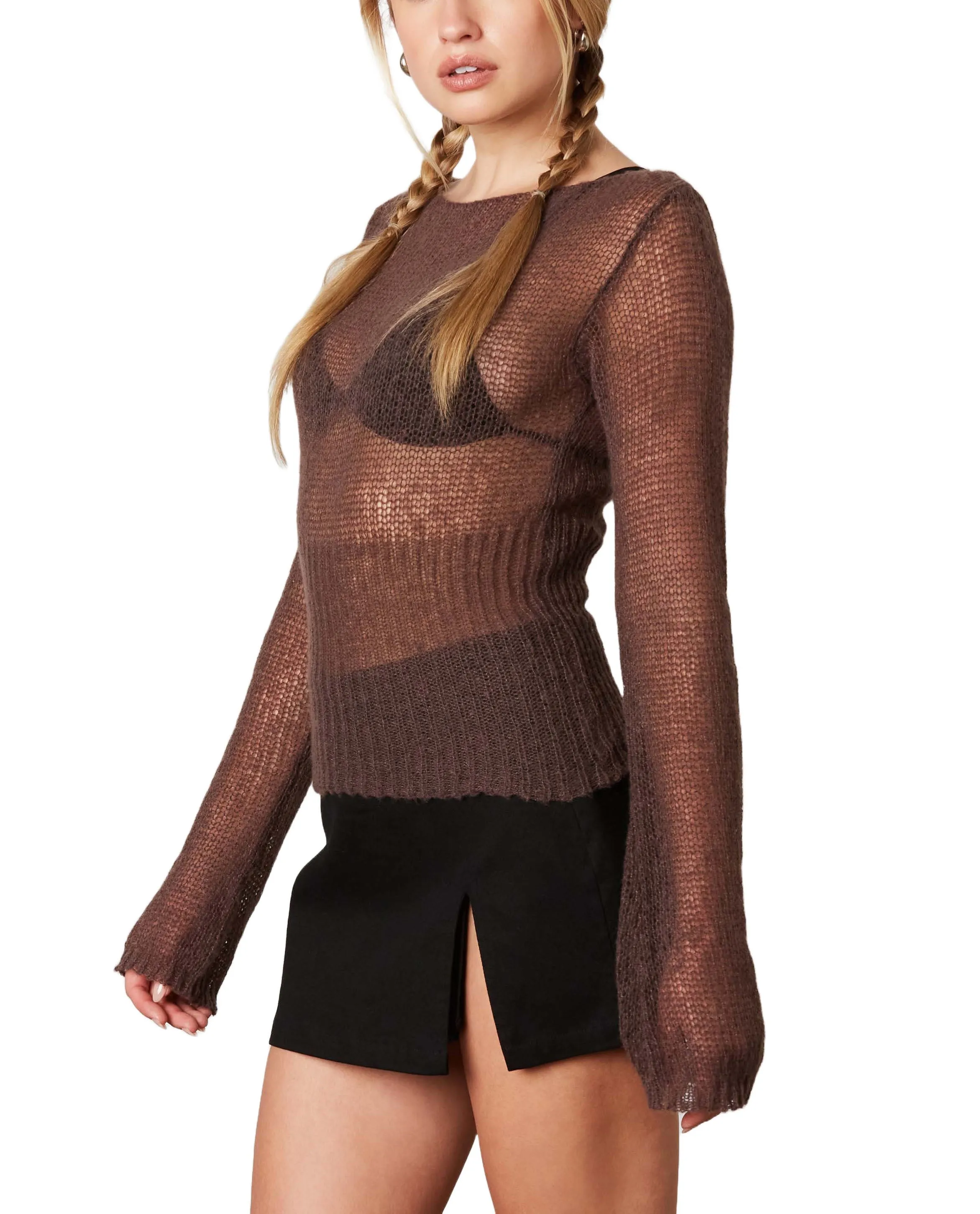 Moonbeam Sheer Sweater Top