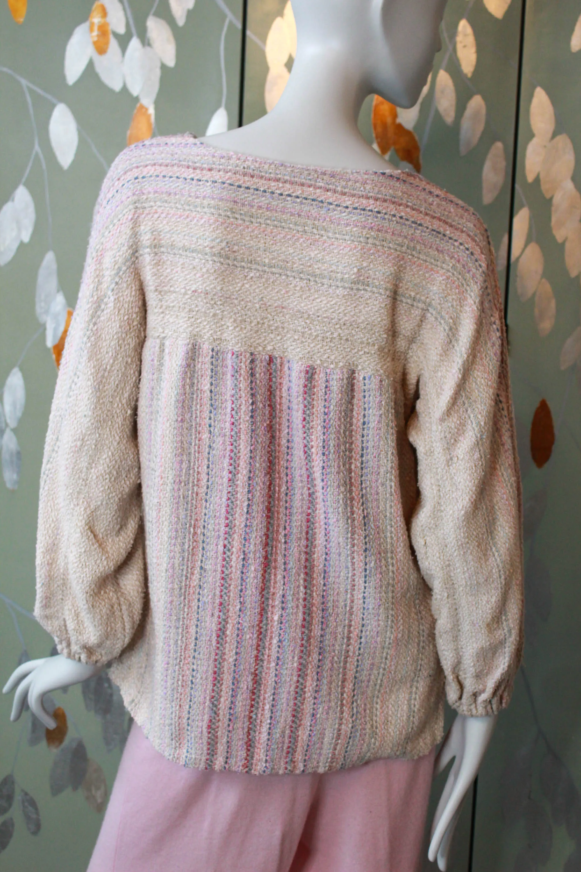 Pastel Hand Knit Sweater, Large