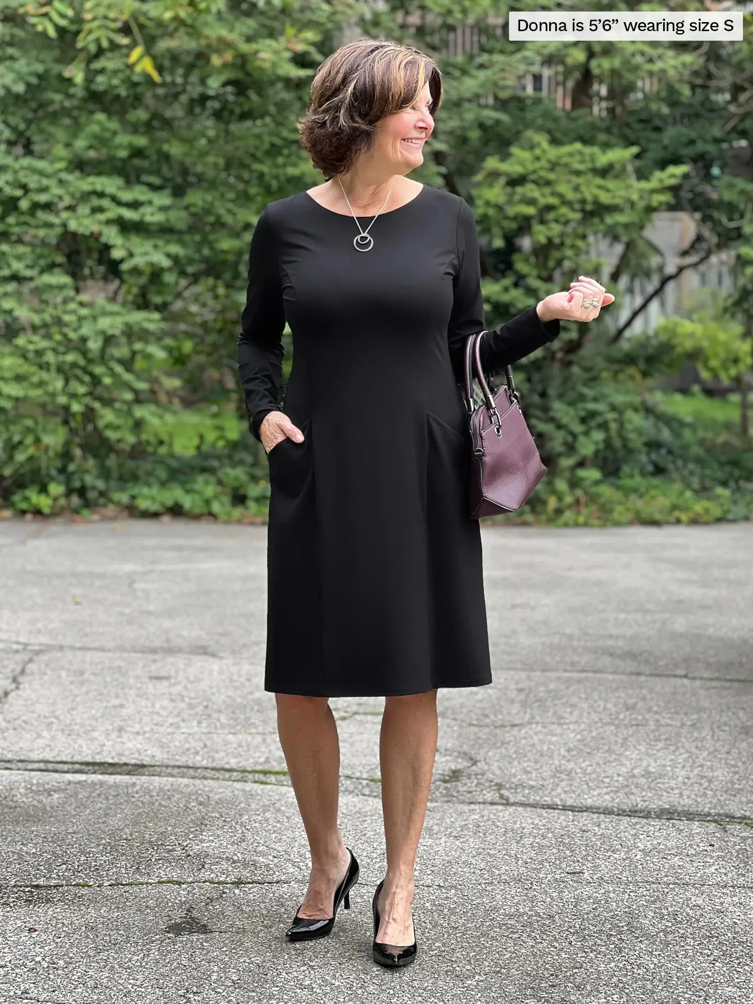 Soraya long sleeve scoop neck dress