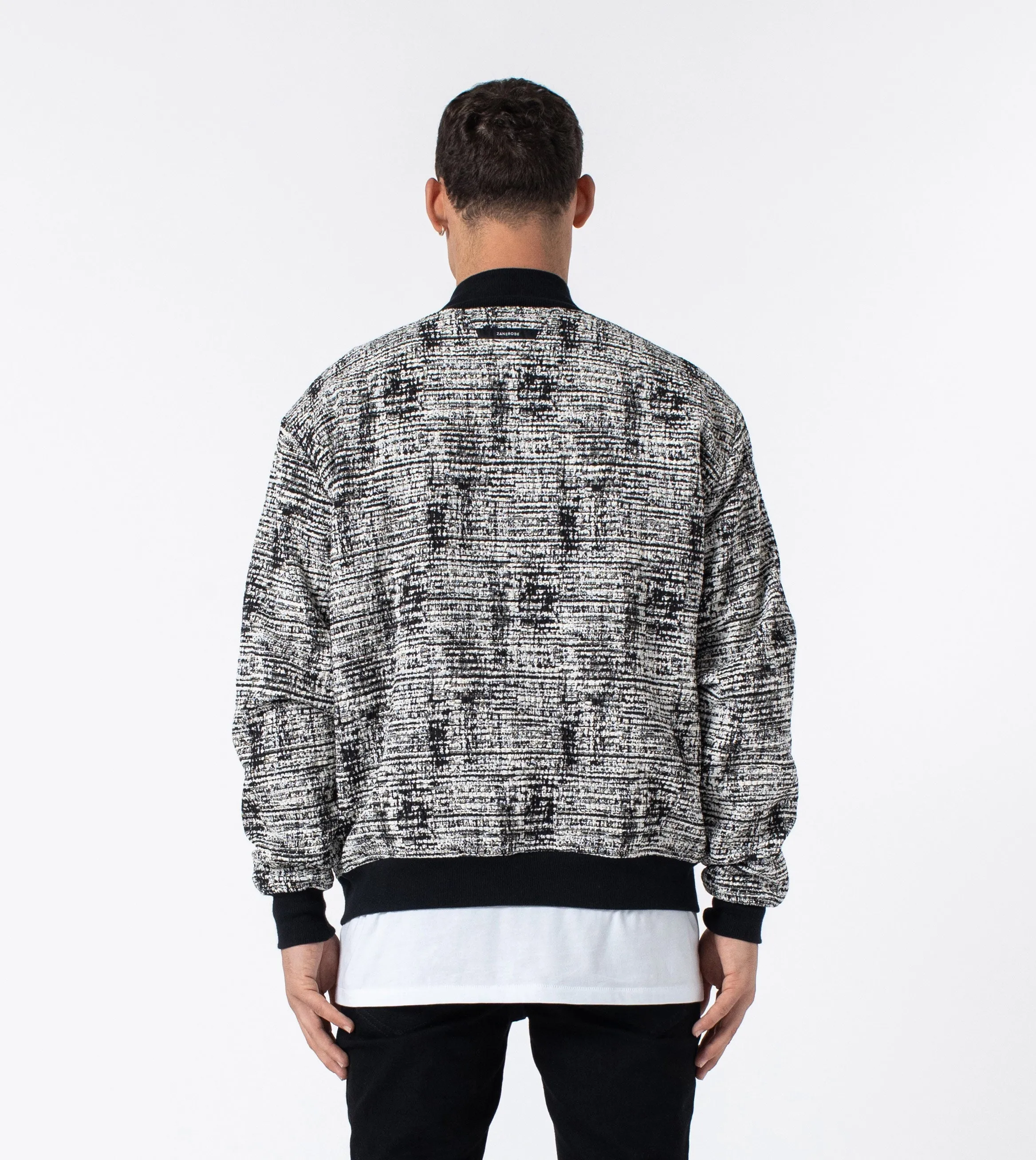 Static Zane Bomber Jacket Black/White