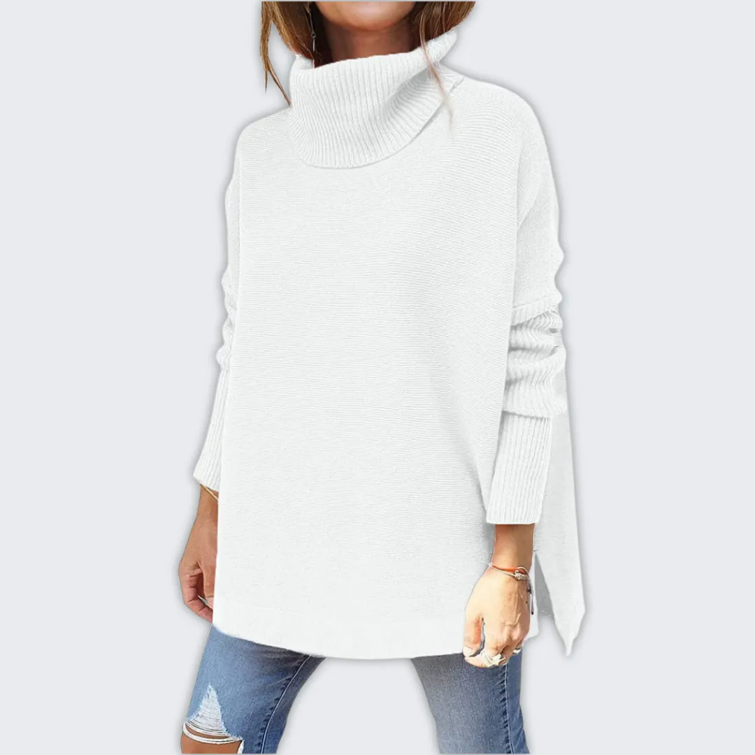 Warm & Cozy Oversized Turtleneck Sweater - Soft & Stylish