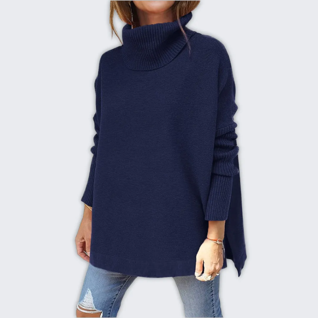 Warm & Cozy Oversized Turtleneck Sweater - Soft & Stylish