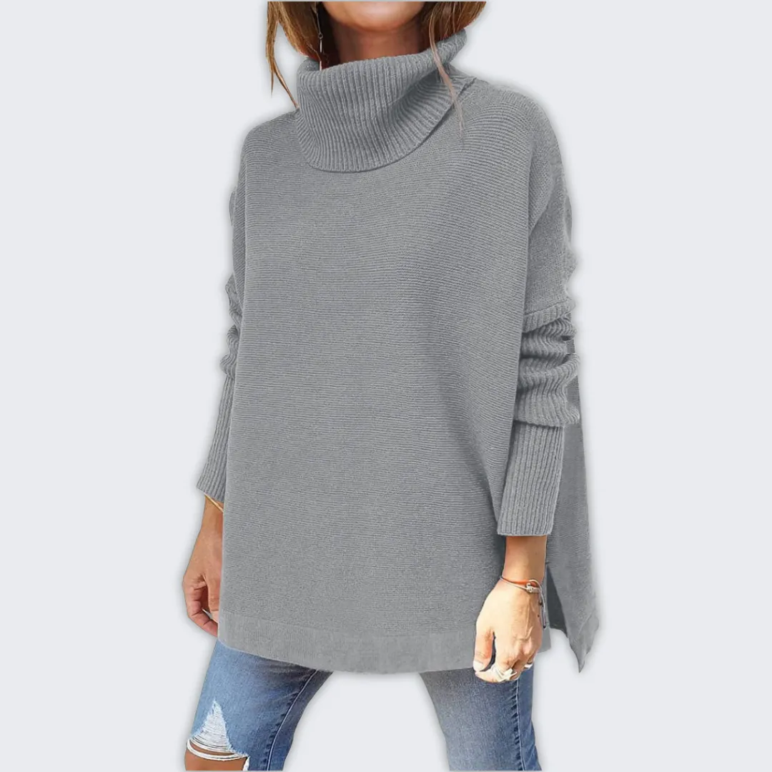 Warm & Cozy Oversized Turtleneck Sweater - Soft & Stylish